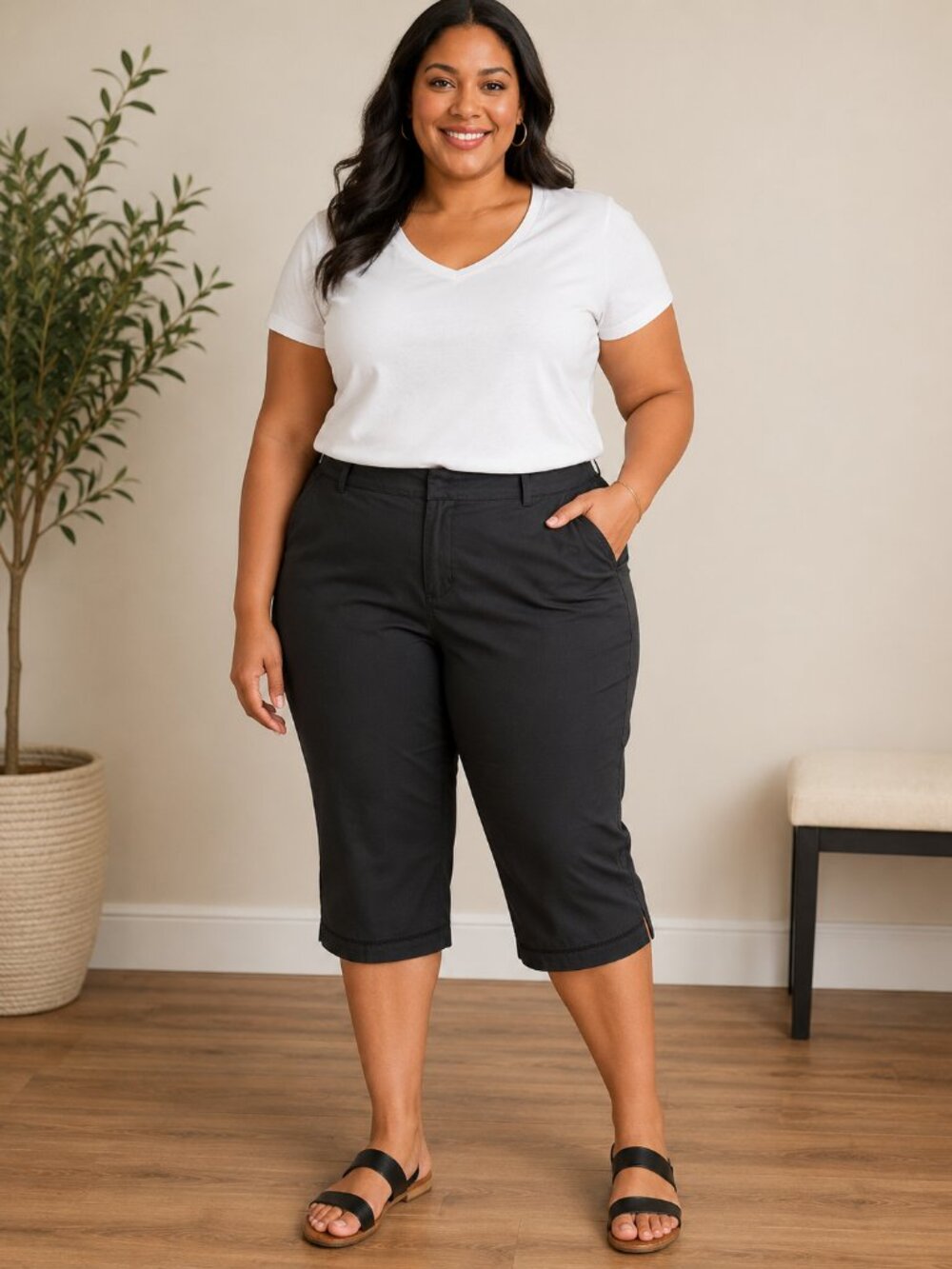 CLEARANCE - FINAL MARK DOWNS - Lane Bryant Capri Pants – Black – Size 20 – NWT